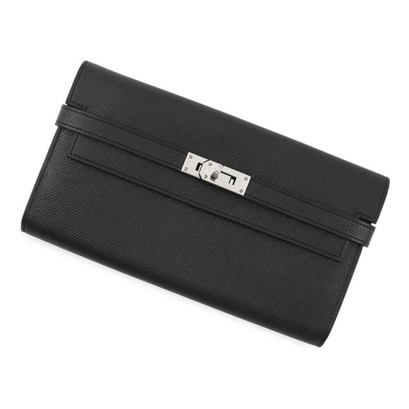 HERMES Kelly wallet Epsom Black - Picture 1 of 13